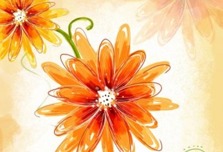 Design art flower artistic flower illustration (40 шпалер)