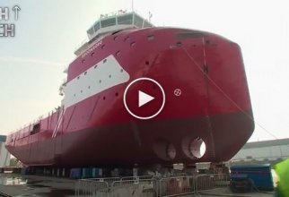 Как большие корабли спускают на воду
